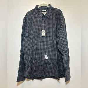 NWT Jos. A. Bank Men’s XXL Navy Plaid Casual Button Down Shirt